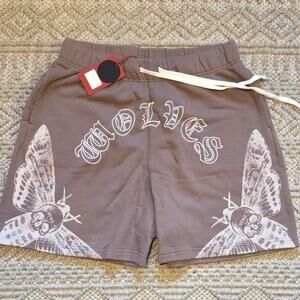 Darc Sport Moths End Oversized Post Lounge Sweat Shorts Size Large NWT